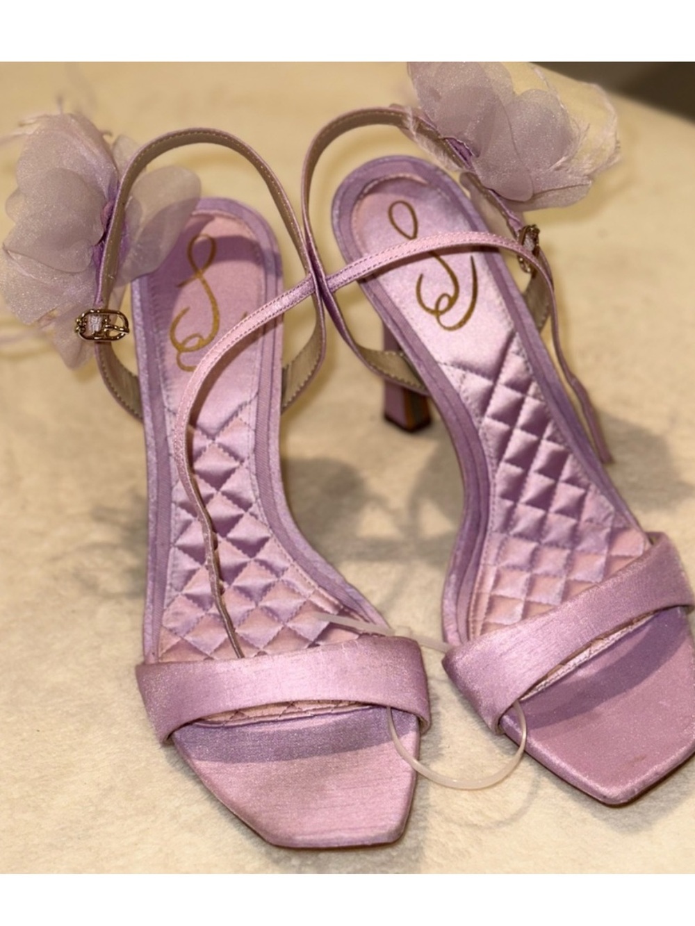 Sam Edelman 8.5 LEANA FLOWER STRAP DRESS SANDAL lilac - Picture 10 of 10